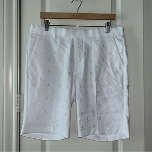 G/FORE White Flat Front Shorts